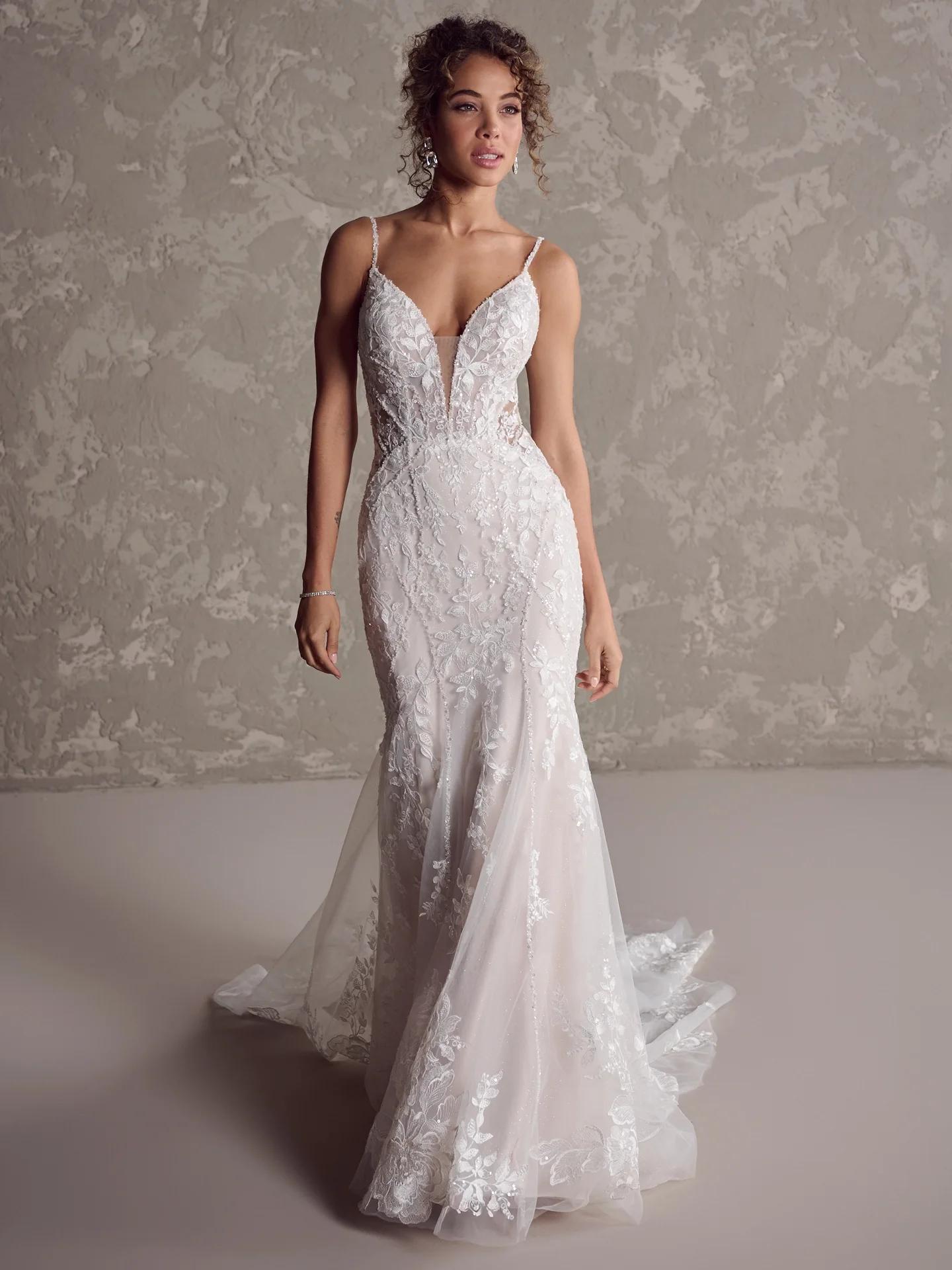 Photo of Model wearing a Maggie Sottero Collection White Gown